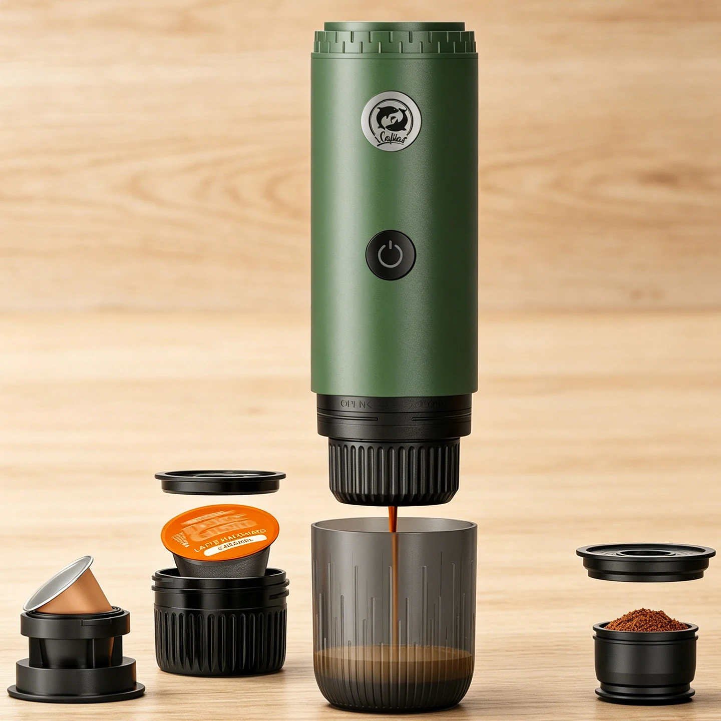 19 Bar Portable 3-in-1 Coffee Machine, Capsule & Ground Coffee Dual Purpose Rechargeable Travel Espresso Brewer
19 Bar Portable 3-in-1 Coffee Machine, Capsule & Ground Coffee Dual Purpose Rechargeable Travel Espresso Brewer