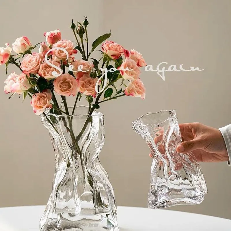Irregular Clear Glass Flower Vase 23×9cm, Large Hydroponic Flower Bottle, Tabletop Decor for Living Room Home
Irregular Clear Glass Flower Vase 23×9cm, Large Hydroponic Flower Bottle, Tabletop Decor for Living Room Home