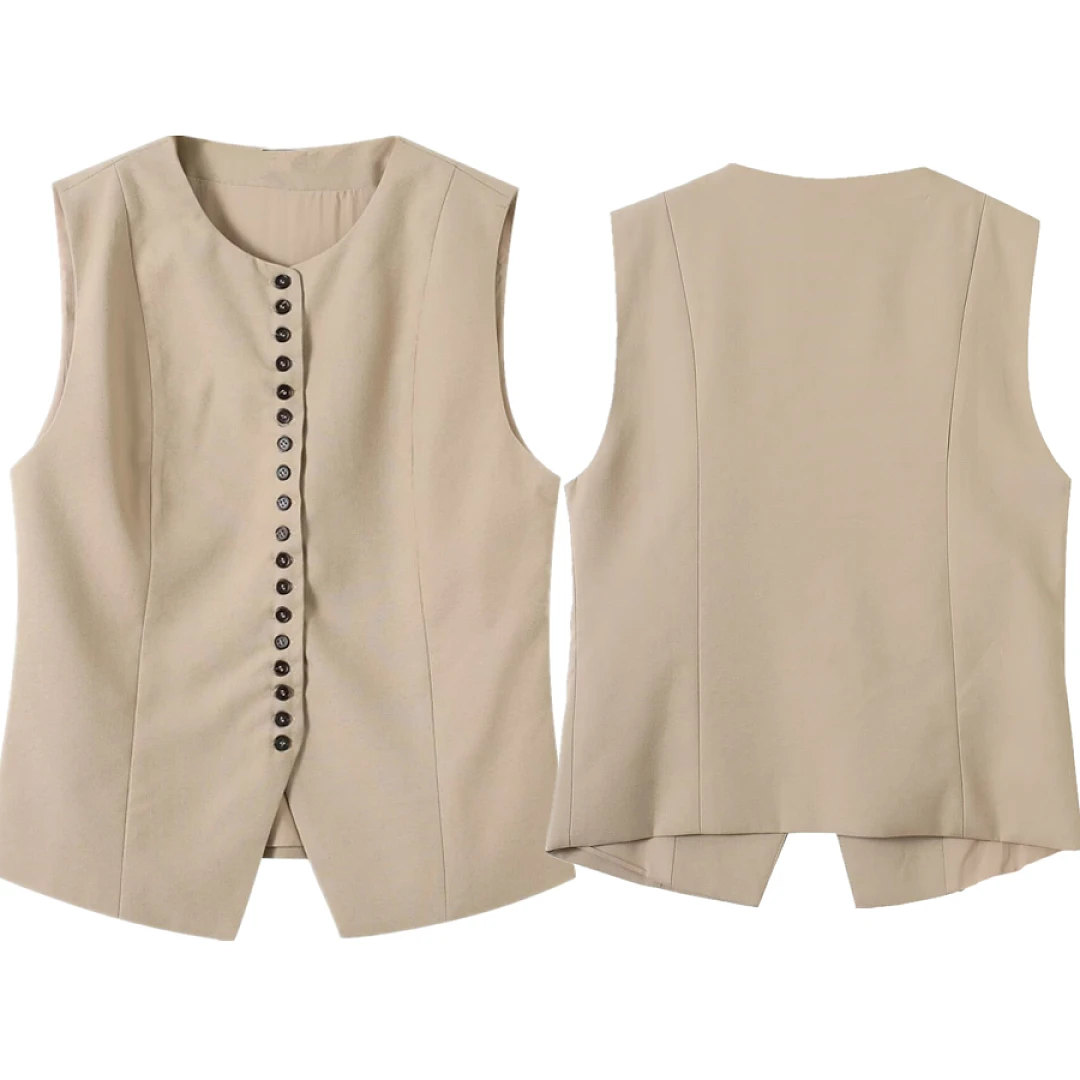 Maxdutti French Countryside Cotton LinenTop Minimalist Elegant Khaki Lazy Sleeveless Suit Vest Women's Jacket Woman Clothes Tops
Maxdutti French Countryside Cotton LinenTop Minimalist Elegant Khaki Lazy Sleeveless Suit Vest Women's Jacket Woman Clothes Tops