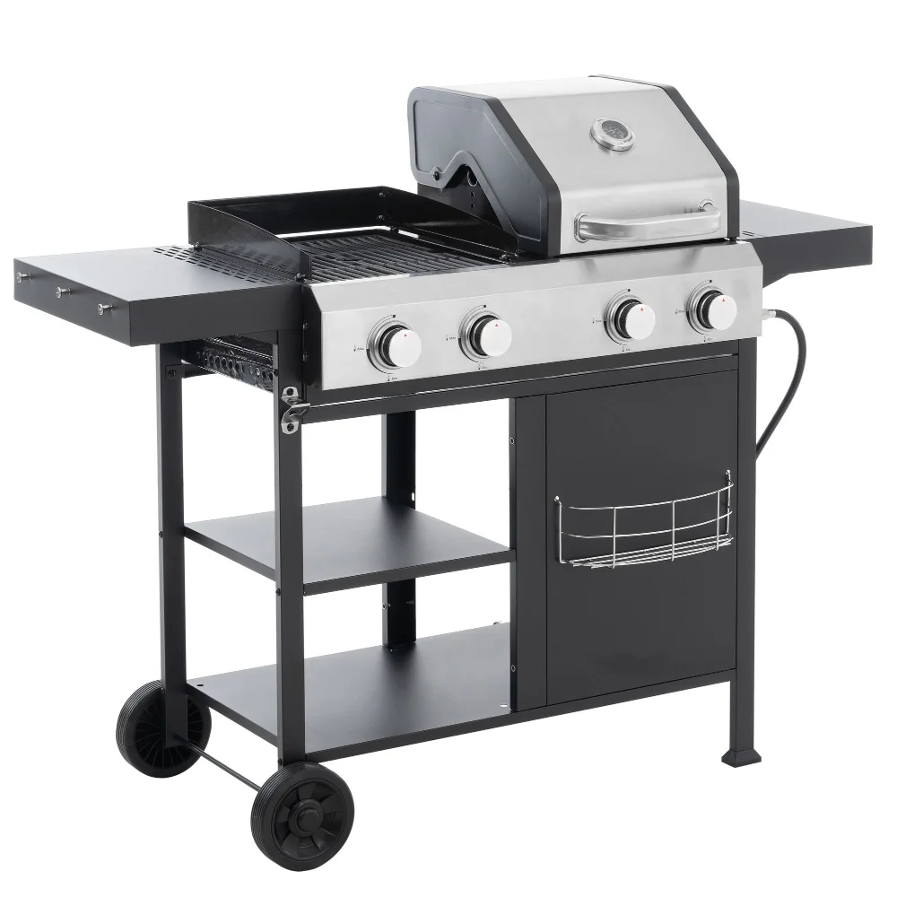 2+2 multifunctional gas barbecue grill and covered grill combination, suitable for camping barbecue, gas barbecue grill
2+2 multifunctional gas barbecue grill and covered grill combination, suitable for camping barbecue, gas barbecue grill