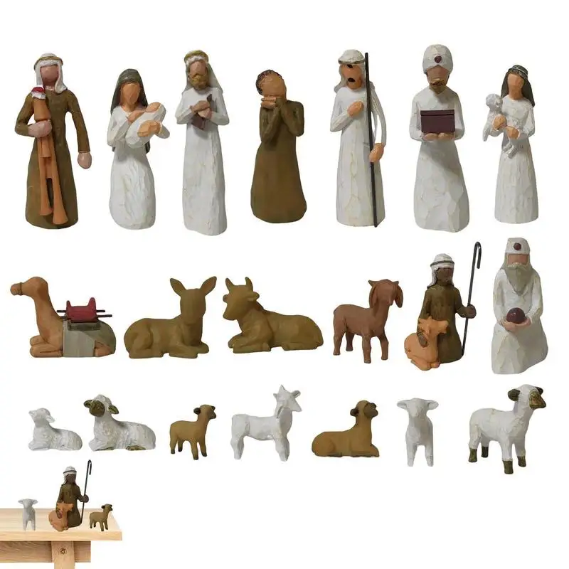 Christmas Decoration Nativity Scene Set 20pcs Christmas Ornament Indoor Nativity Crib Manger Baby Jesus Statue Figurines Gift
Christmas Decoration Nativity Scene Set 20pcs Christmas Ornament Indoor Nativity Crib Manger Baby Jesus Statue Figurines Gift