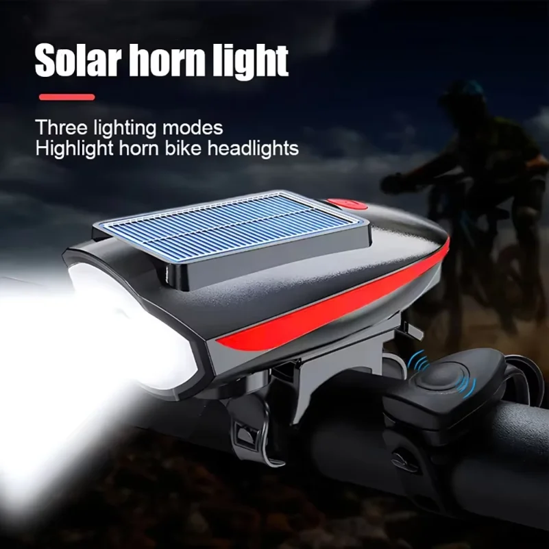 Solar Bicycle Light with Horn LED Bike Front Lamp Headlight for Bicycle MTB Mountain Road Bike Electric Bell Cycling Accessories
Solar Bicycle Light with Horn LED Bike Front Lamp Headlight for Bicycle MTB Mountain Road Bike Electric Bell Cycling Accessories