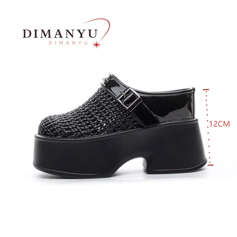 DIMANYU Half Slippers Women's Summer New 2025 Woven High Heels Women's Slippers Platform Heightened Slippers Women
DIMANYU Half Slippers Women's Summer New 2025 Woven High Heels Women's Slippers Platform Heightened Slippers Women