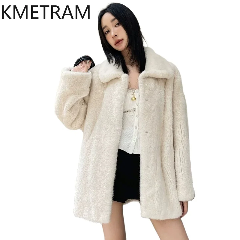 KMETRAM Real Mink Fur Coat Woman Luxury V-Neck Mid-Length Fur Jacket Winter Warm Fluffy Outerwear New Women Clothing 2026 casaco
KMETRAM Real Mink Fur Coat Woman Luxury V-Neck Mid-Length Fur Jacket Winter Warm Fluffy Outerwear New Women Clothing 2026 casaco