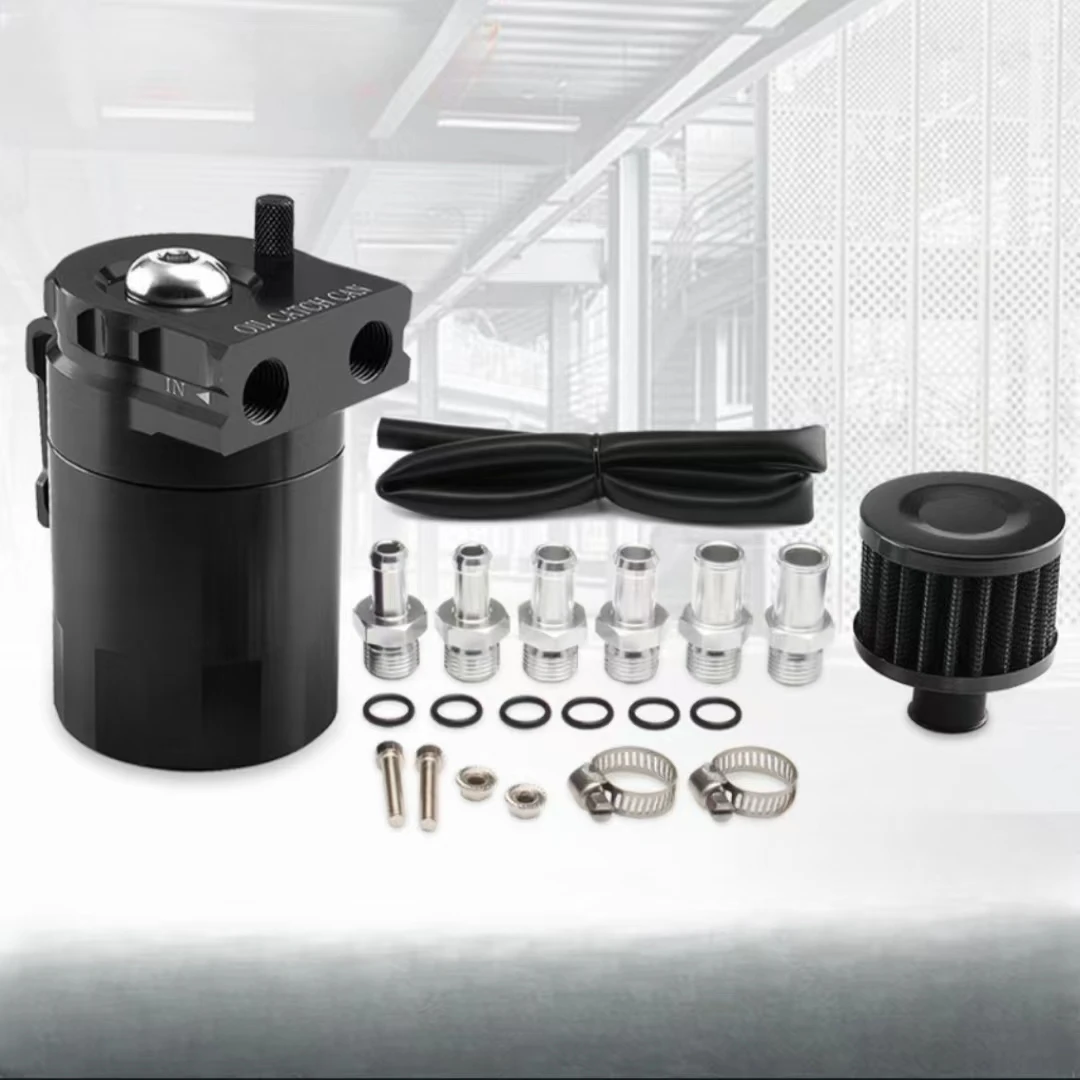 Universal Engine Oil Catch Can Tank Kit with Breather Filter 300ml Aluminum Polish Engine Parts Car Accessories Oil Pan Drain
Universal Engine Oil Catch Can Tank Kit with Breather Filter 300ml Aluminum Polish Engine Parts Car Accessories Oil Pan Drain