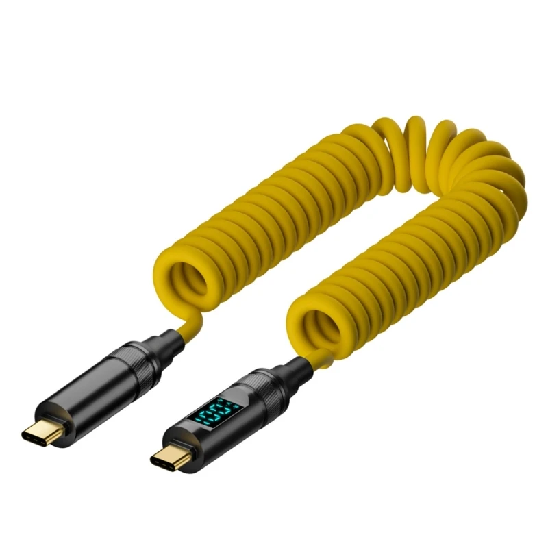 100W USB C to USB C Spring Cable 1.8M with Digital Display for OTG, 8K Video, Headphones, HDD Enclosure
100W USB C to USB C Spring Cable 1.8M with Digital Display for OTG, 8K Video, Headphones, HDD Enclosure