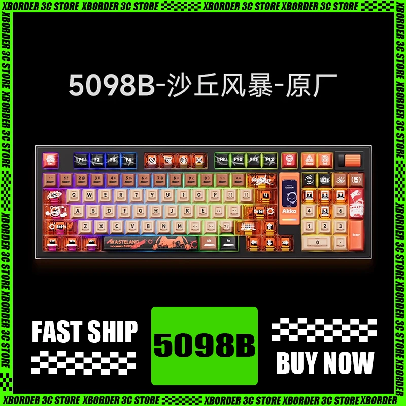 AKKO 5098B Tri Mode Wireless Bluetooth Mechanical Keyboard Display Gasket Structure RGB Lighting Effect Full Key Hot Swappable
AKKO 5098B Tri Mode Wireless Bluetooth Mechanical Keyboard Display Gasket Structure RGB Lighting Effect Full Key Hot Swappable
