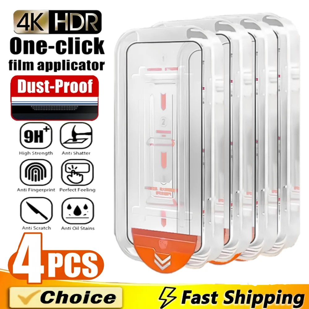 4PCS Dust Free Installation HD For Samsung S26 S25 S24 Ultra S23 S22 S21 Plus Ultra A36 A55 A56 Screen Protector Tempered Glass
4PCS Dust Free Installation HD For Samsung S26 S25 S24 Ultra S23 S22 S21 Plus Ultra A36 A55 A56 Screen Protector Tempered Glass