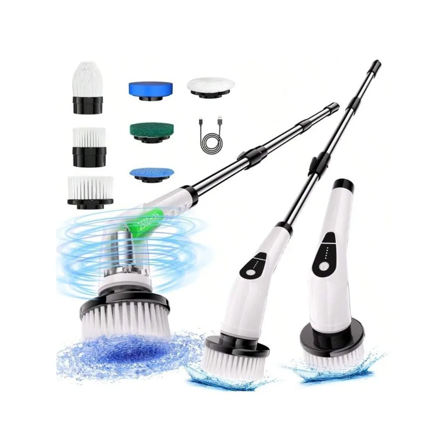 Electric Spin Scrubber With 5-Cell Battery Indicator, Electric Cleaning Brush With 7 Different Replacement Brush Heads And Deta
Electric Spin Scrubber With 5-Cell Battery Indicator, Electric Cleaning Brush With 7 Different Replacement Brush Heads And Deta