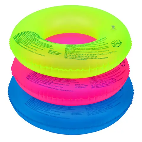 1PCS Swim Tube Inflatable Fluorescent Life Ring for Swimming Beach Water Sports Buoy Summer Inflatable Floating Row