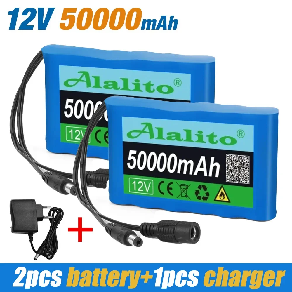 12V 50000mah Original Lithium Ion Battery 18650 3S2P DC 12.6V 14Ah Rechargeable CCTV, Camera Monitor Replacement Battery + Charg
12V 50000mah Original Lithium Ion Battery 18650 3S2P DC 12.6V 14Ah Rechargeable CCTV, Camera Monitor Replacement Battery + Charg