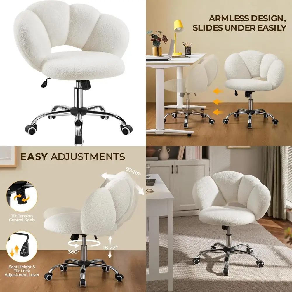 Cloud-Shaped Upholstered Desk Chair with Adjustable Height and Rolling Wheels for Home Office and Living Room
Cloud-Shaped Upholstered Desk Chair with Adjustable Height and Rolling Wheels for Home Office and Living Room