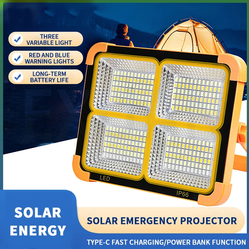 Solar Lights Outdoor Rechargeable Solar Flood Light LED Reflector Spotlight Rechargeable Projector Floodlight Construction Lamp
Solar Lights Outdoor Rechargeable Solar Flood Light LED Reflector Spotlight Rechargeable Projector Floodlight Construction Lamp