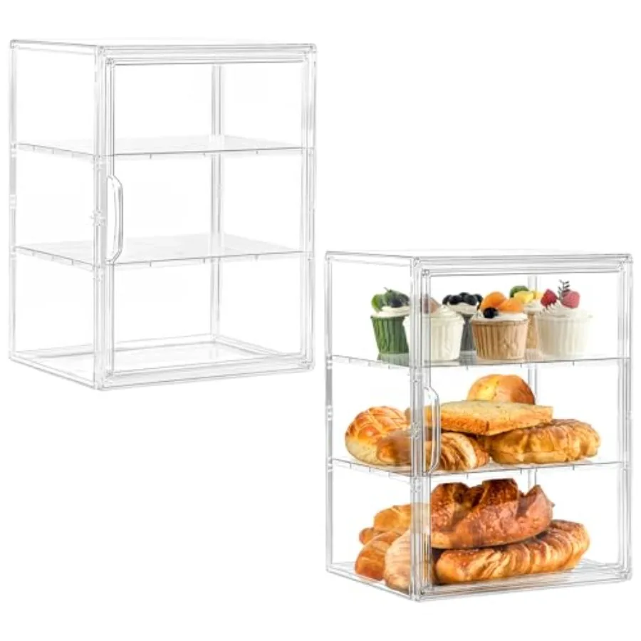 Bakery Pastry Display Case 3 Layer Large Bread Box For Kitchen Countertop Bread Storage For Homemade Bread 0.6" L x 8.7" W x 4.
Bakery Pastry Display Case 3 Layer Large Bread Box For Kitchen Countertop Bread Storage For Homemade Bread 0.6" L x 8.7" W x 4.