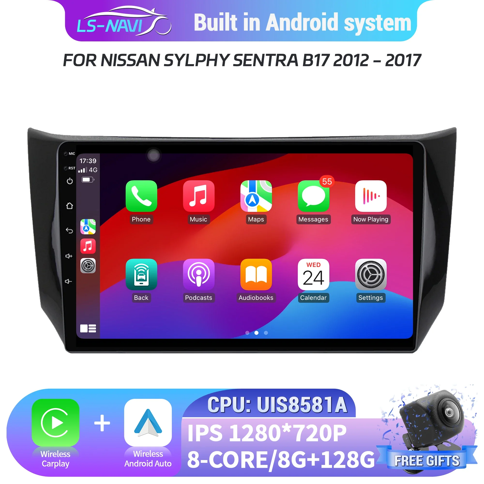 Android 14 Car Radio For Nissan Sylphy Sentra B17 2012-2017 Multimedia GPS Navigation Wireless CarPlay Head Unit Stereo Screen
Android 14 Car Radio For Nissan Sylphy Sentra B17 2012-2017 Multimedia GPS Navigation Wireless CarPlay Head Unit Stereo Screen