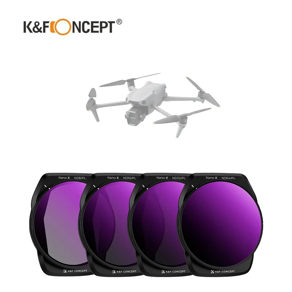 Набор фильтров K&F Concept ND/PL для DJI Air 3S, 4 упаковки ND8/PL + ND16/PL + ND32/PL + ND64/PL Поляризационный фильтр для линз нейтральной плотности
Набор фильтров K&F Concept ND/PL для DJI Air 3S, 4 упаковки ND8/PL + ND16/PL + ND32/PL + ND64/PL Поляризационный фильтр для линз нейтральной плотности
