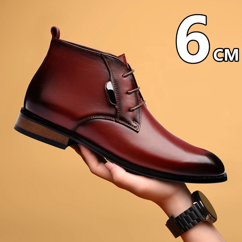 Men Flat/6CM Bussiness Elevator Shoes Genuine Leather Boots Autumn Winter Warm Ankle Boots for Men Botas Hombre Plus Size 37-47
Men Flat/6CM Bussiness Elevator Shoes Genuine Leather Boots Autumn Winter Warm Ankle Boots for Men Botas Hombre Plus Size 37-47