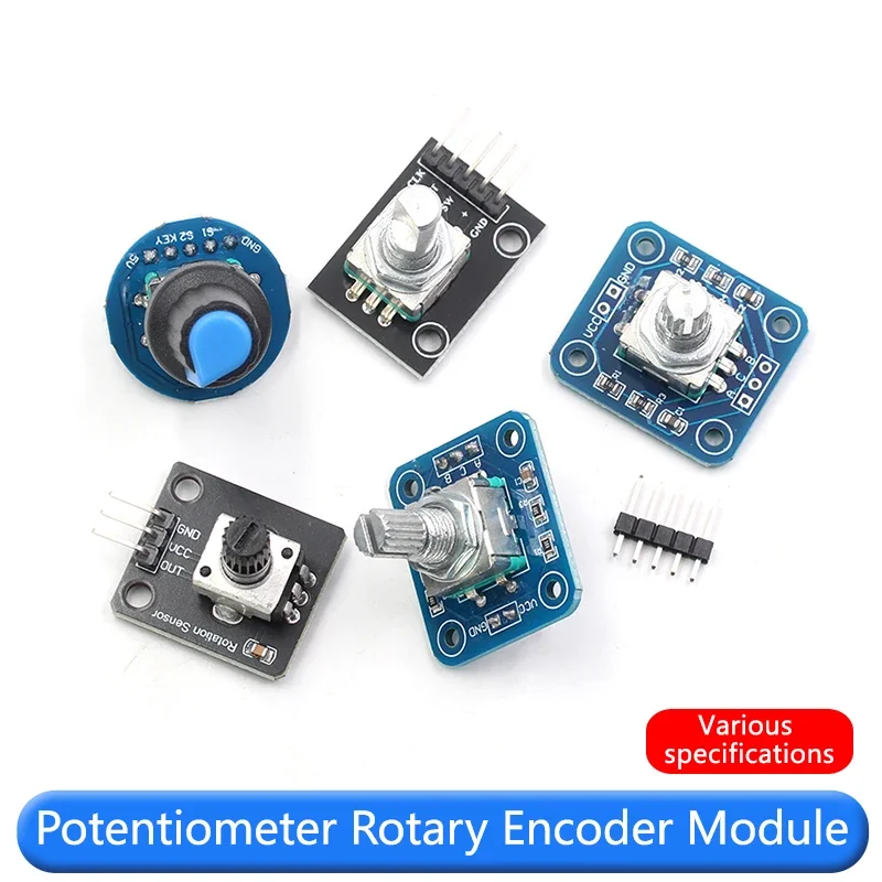 Potentiometer Rotary Module Electronic Building Block 360-Degree with Mounting Holes KY-040, EC11 with Knob Cap
Potentiometer Rotary Module Electronic Building Block 360-Degree with Mounting Holes KY-040, EC11 with Knob Cap