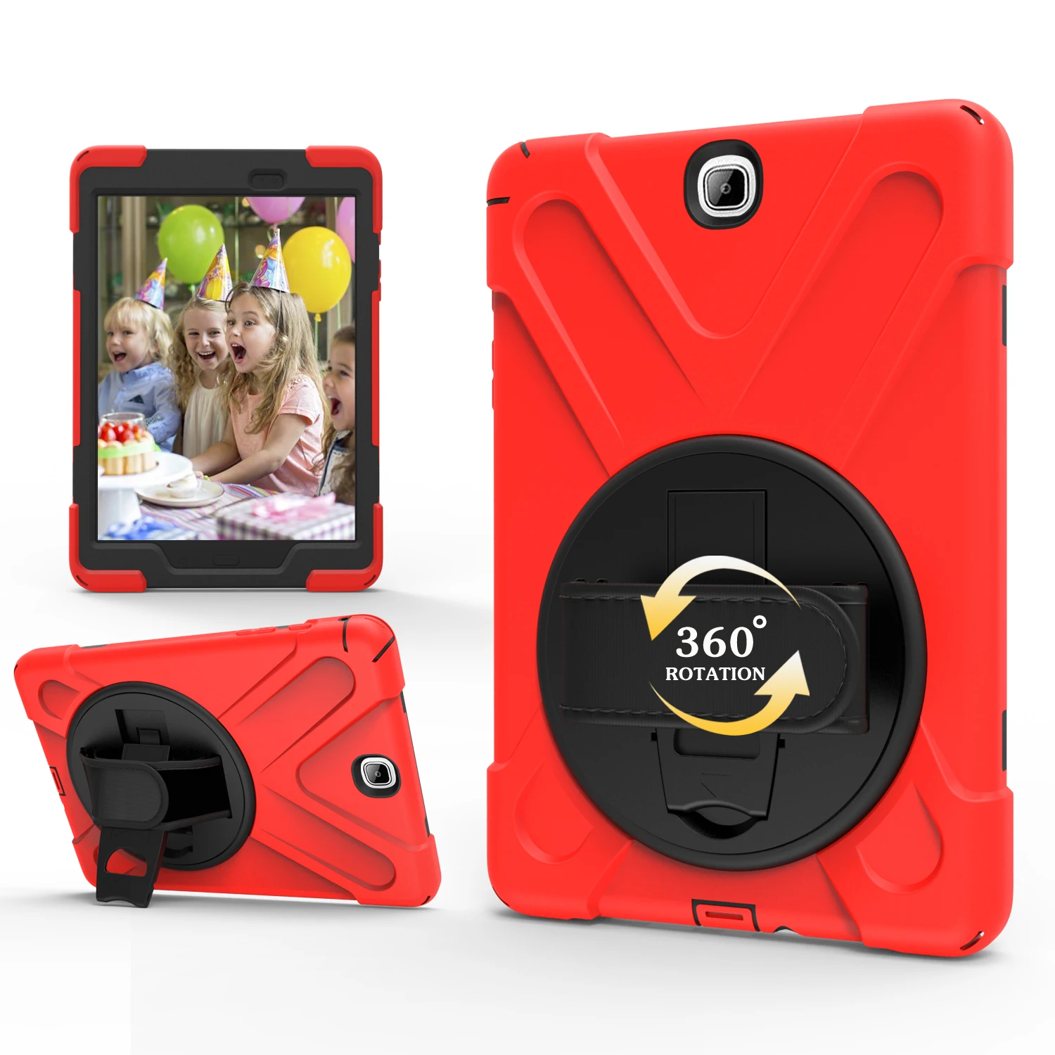 Armor Hybrid Stand Case For Samsung Galaxy Tab A 9.7 SM-T550 T550 SM-T555 T555 Hand Strap 360 Rotation Stand Case TPU Cover #S
Armor Hybrid Stand Case For Samsung Galaxy Tab A 9.7 SM-T550 T550 SM-T555 T555 Hand Strap 360 Rotation Stand Case TPU Cover #S