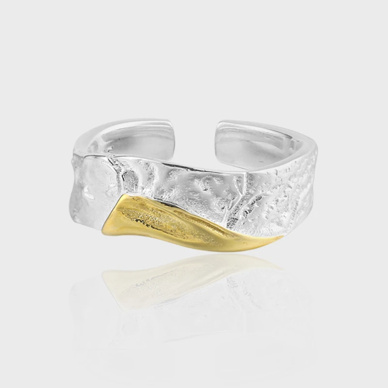 Color Separation Electroplating Rings Geometric Irregular Design S925 Sterling Silver Rings Fashion Couple Ring Jewelry for Girl
Color Separation Electroplating Rings Geometric Irregular Design S925 Sterling Silver Rings Fashion Couple Ring Jewelry for Girl
