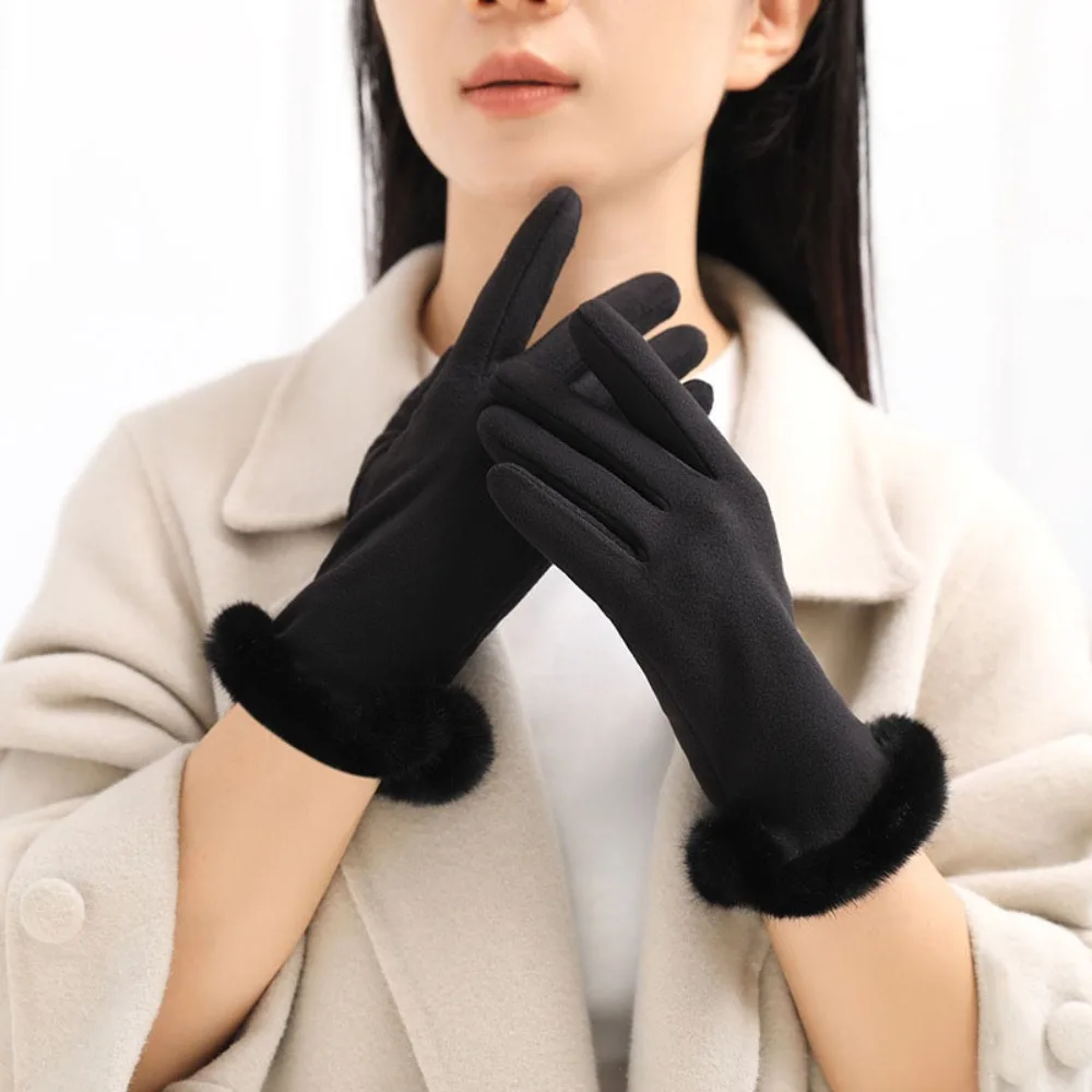 Повседневные однотонные замшевые перчатки с сенсорным экраном, ветрозащитные варежки с длинными пальцами, мягкие утолщенные женские зимние перчатки для улицы
Повседневные однотонные замшевые перчатки с сенсорным экраном, ветрозащитные варежки с длинными пальцами, мягкие утолщенные женские зимние перчатки для улицы
