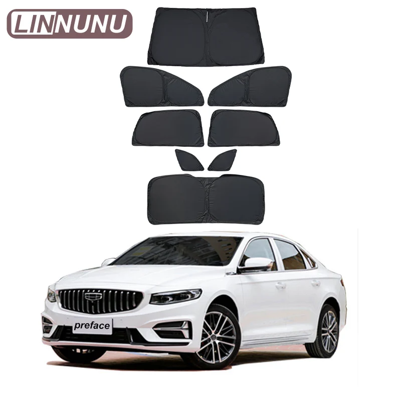 LINNUNU 8 шт. для Geely Preface лобовое стекло автомобиля солнцезащитный козырек блокирующий УФ-защитный щит передние и задние солнцезащитные козырьки полный комплект 
LINNUNU 8 шт. для Geely Preface лобовое стекло автомобиля солнцезащитный козырек блокирующий УФ-защитный щит передние и задние солнцезащитные козырьки полный комплект