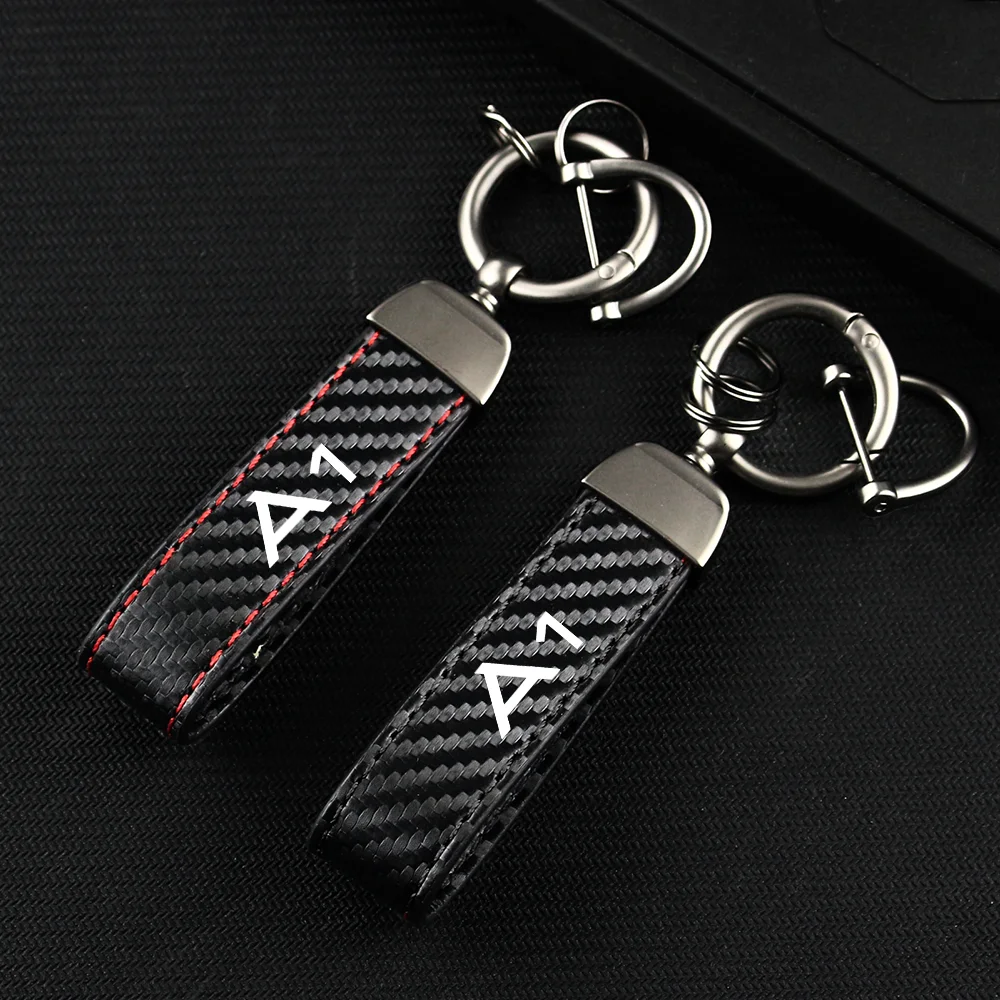 Car Keychain Carbon Fiber Leather Rope Key Chain Pendant Keyring Horseshoe Buckle For Audi A1 A2 A3 A4 Auto Accessories
Car Keychain Carbon Fiber Leather Rope Key Chain Pendant Keyring Horseshoe Buckle For Audi A1 A2 A3 A4 Auto Accessories