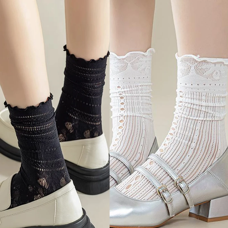 Women Sweet Lace Short Summer Socks Japanese Lovely Ruffle Hollow Out Cotton Lace Lolita Style Princess Socks High Quality Socks
Women Sweet Lace Short Summer Socks Japanese Lovely Ruffle Hollow Out Cotton Lace Lolita Style Princess Socks High Quality Socks