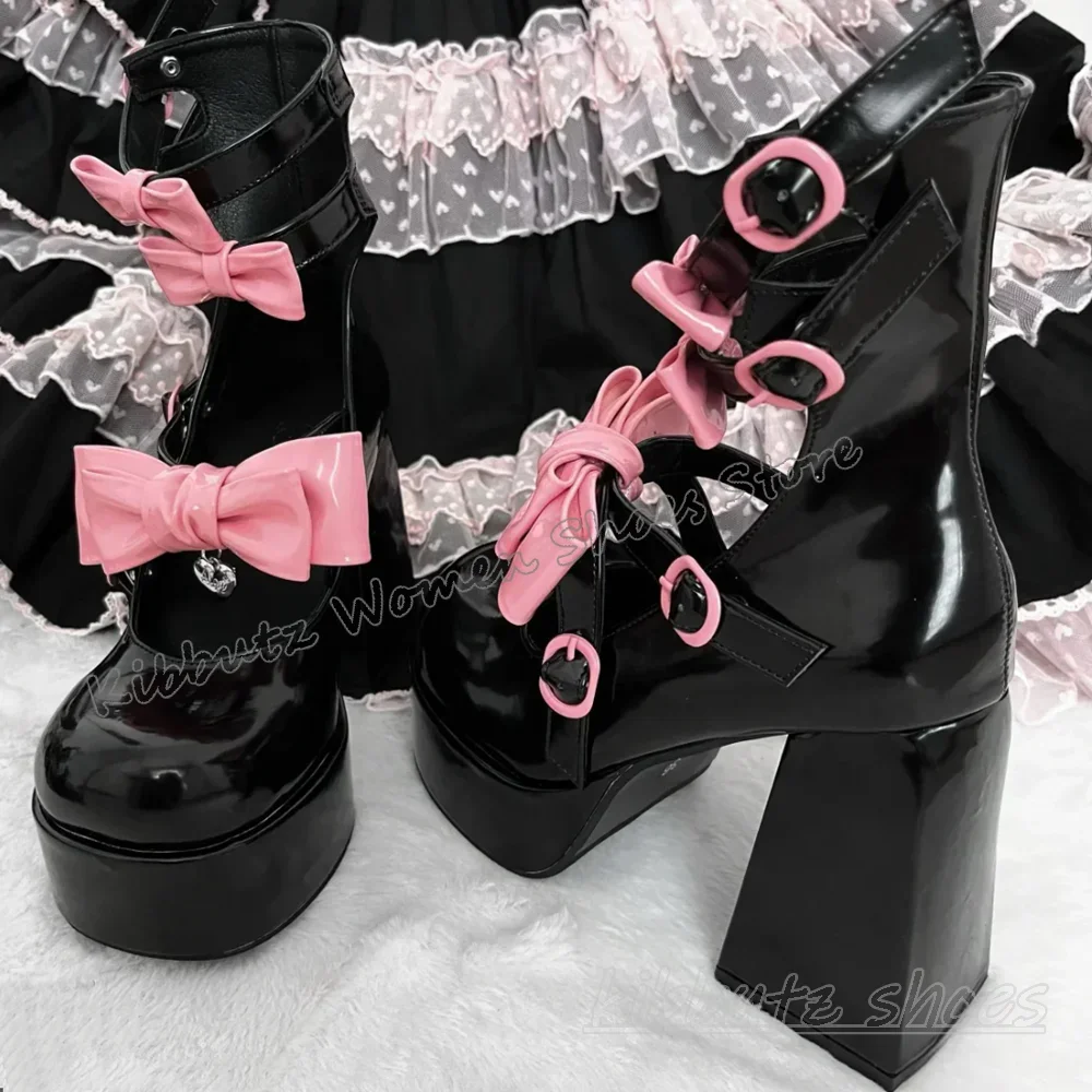 Bows Mary Jane Pump Platform Round Toe Chunky Heel Leather Solid Color Fashion Elegant Sweet Party Dress Women Shoes Belt Buckle
Bows Mary Jane Pump Platform Round Toe Chunky Heel Leather Solid Color Fashion Elegant Sweet Party Dress Women Shoes Belt Buckle