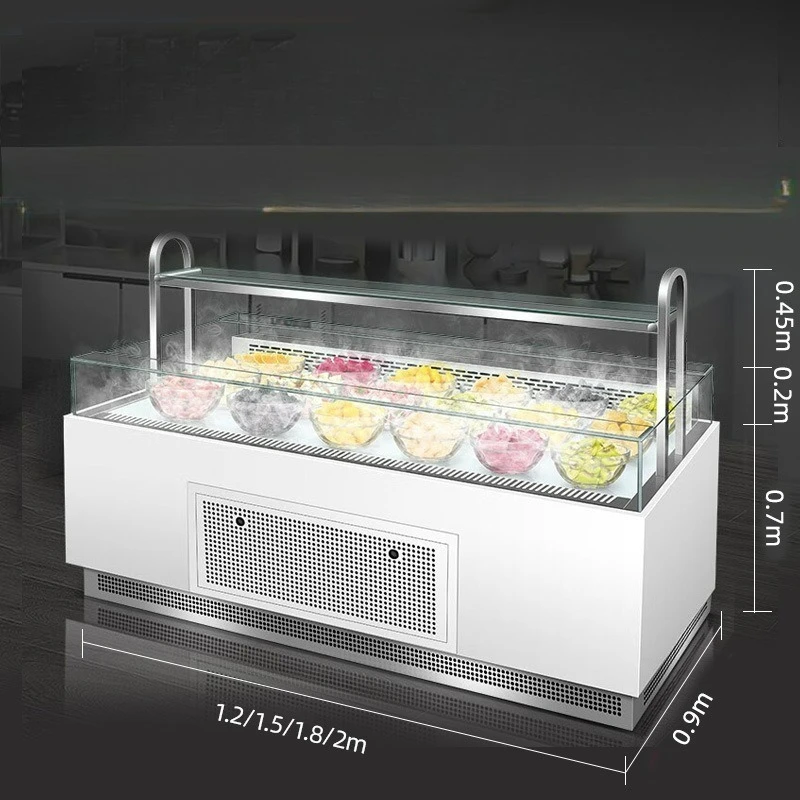 LTT slotted salad table fresh-keeping table pizza table
LTT slotted salad table fresh-keeping table pizza table