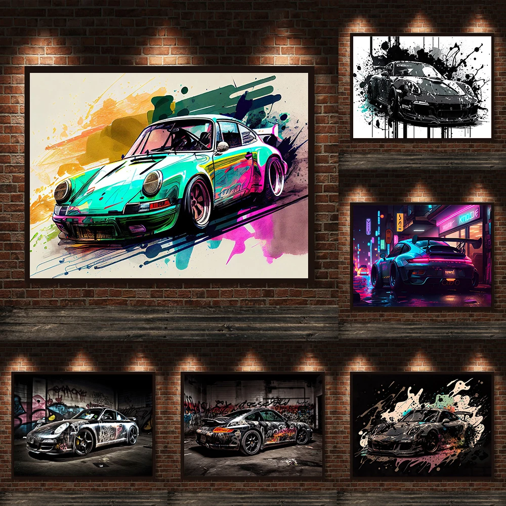 Classic 911 GT3 Racing Graffiti Canvas Painting Luxury Sports Car Watercolor Poster Retro Supercar Wall Art Print Room Decor
Classic 911 GT3 Racing Graffiti Canvas Painting Luxury Sports Car Watercolor Poster Retro Supercar Wall Art Print Room Decor