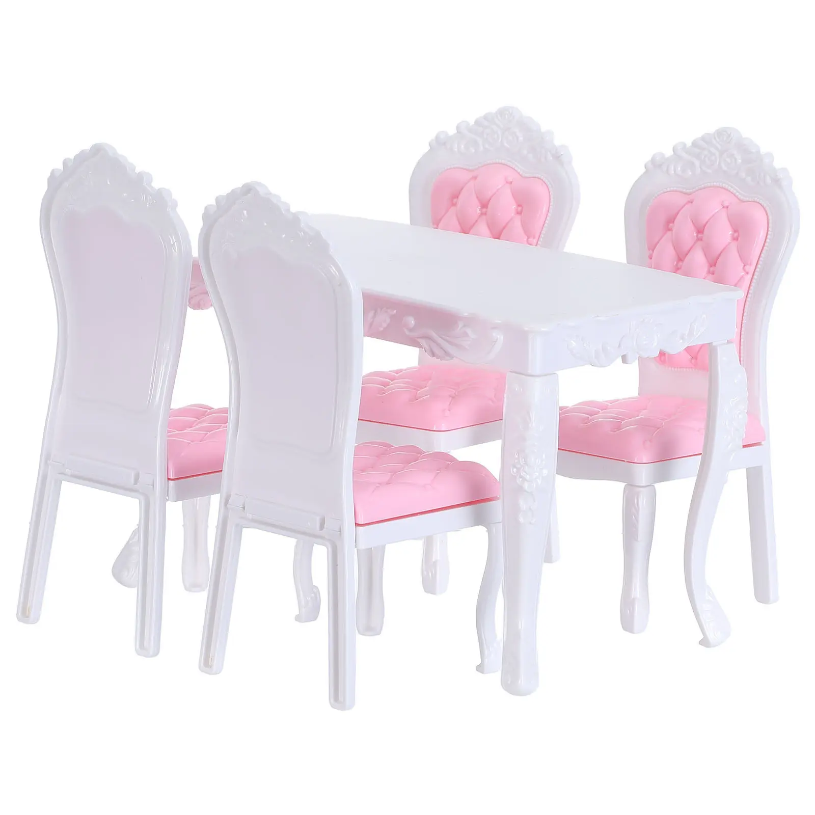 1Set Miniature Dining Table Chairs Set Plastic Dollhouse Furniture Kitchen Room Accessories Pretend Play for 6Inch
1Set Miniature Dining Table Chairs Set Plastic Dollhouse Furniture Kitchen Room Accessories Pretend Play for 6Inch