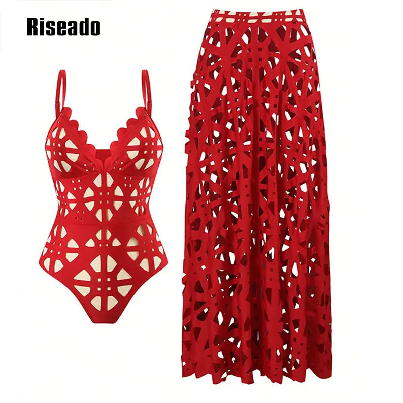 Swimdress Set Women's One Piece Bathing Suit Petal Hollow V Neck Swimsuit and Skirt Sexy Swimwear with Cove Up Dress
Swimdress Set Women's One Piece Bathing Suit Petal Hollow V Neck Swimsuit and Skirt Sexy Swimwear with Cove Up Dress