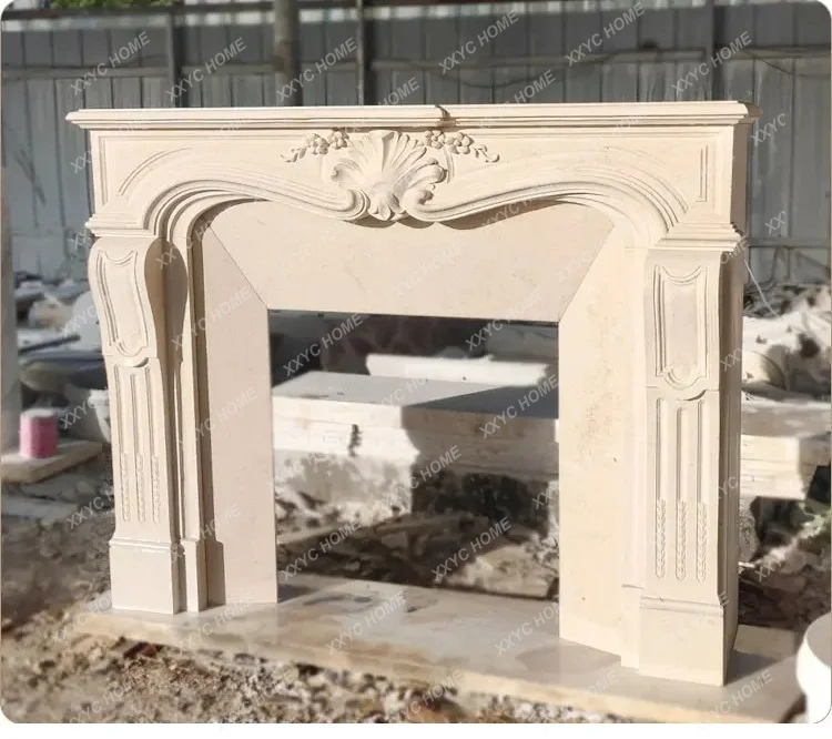 02A Marble fireplace retro living room decoration simple fireplace beige stone carving fireplace
02A Marble fireplace retro living room decoration simple fireplace beige stone carving fireplace