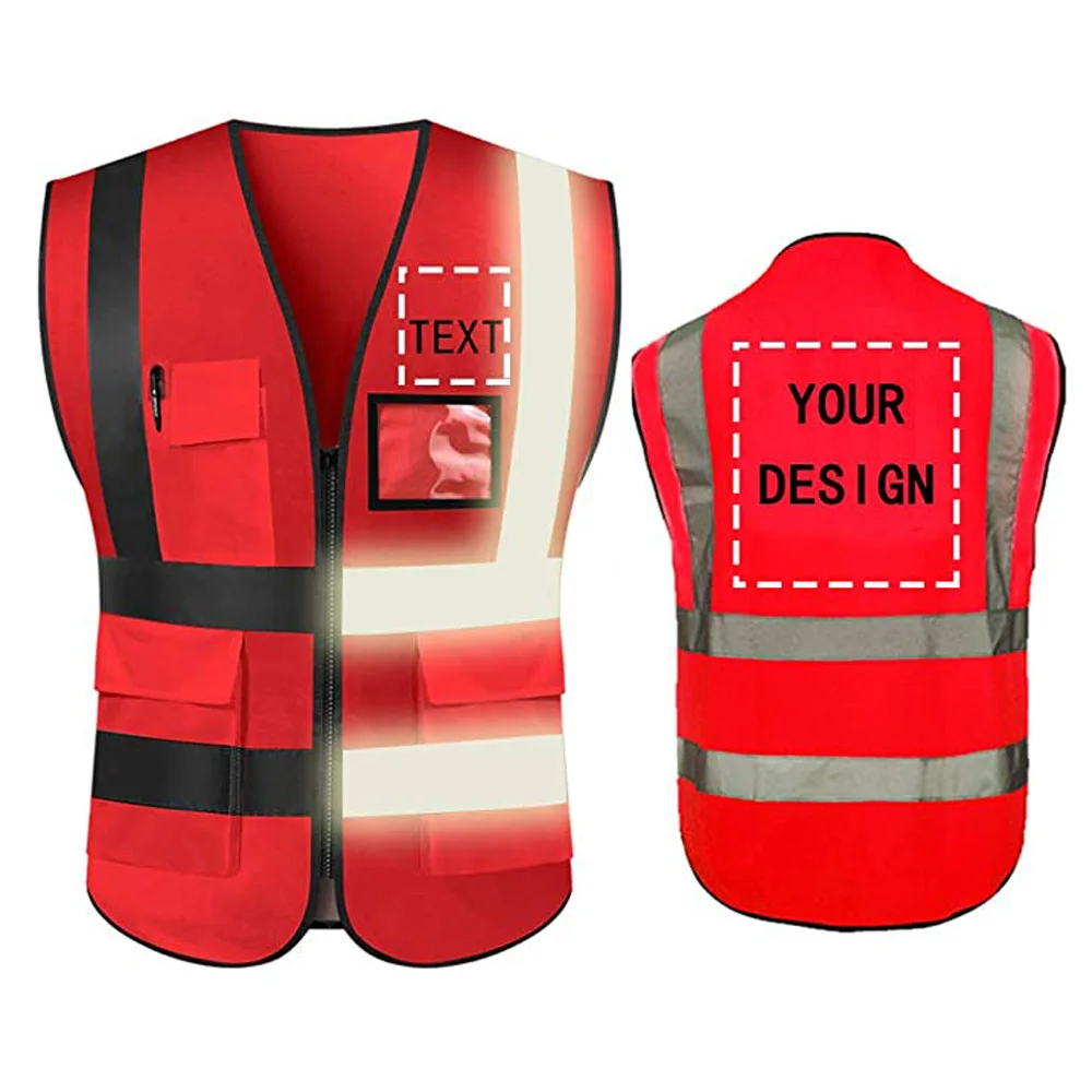 Custom Your Text Logo High Visibility Security Reflective Vest Personalized Construction Traffic Outdoor Safety Cycling Wear
Custom Your Text Logo High Visibility Security Reflective Vest Personalized Construction Traffic Outdoor Safety Cycling Wear