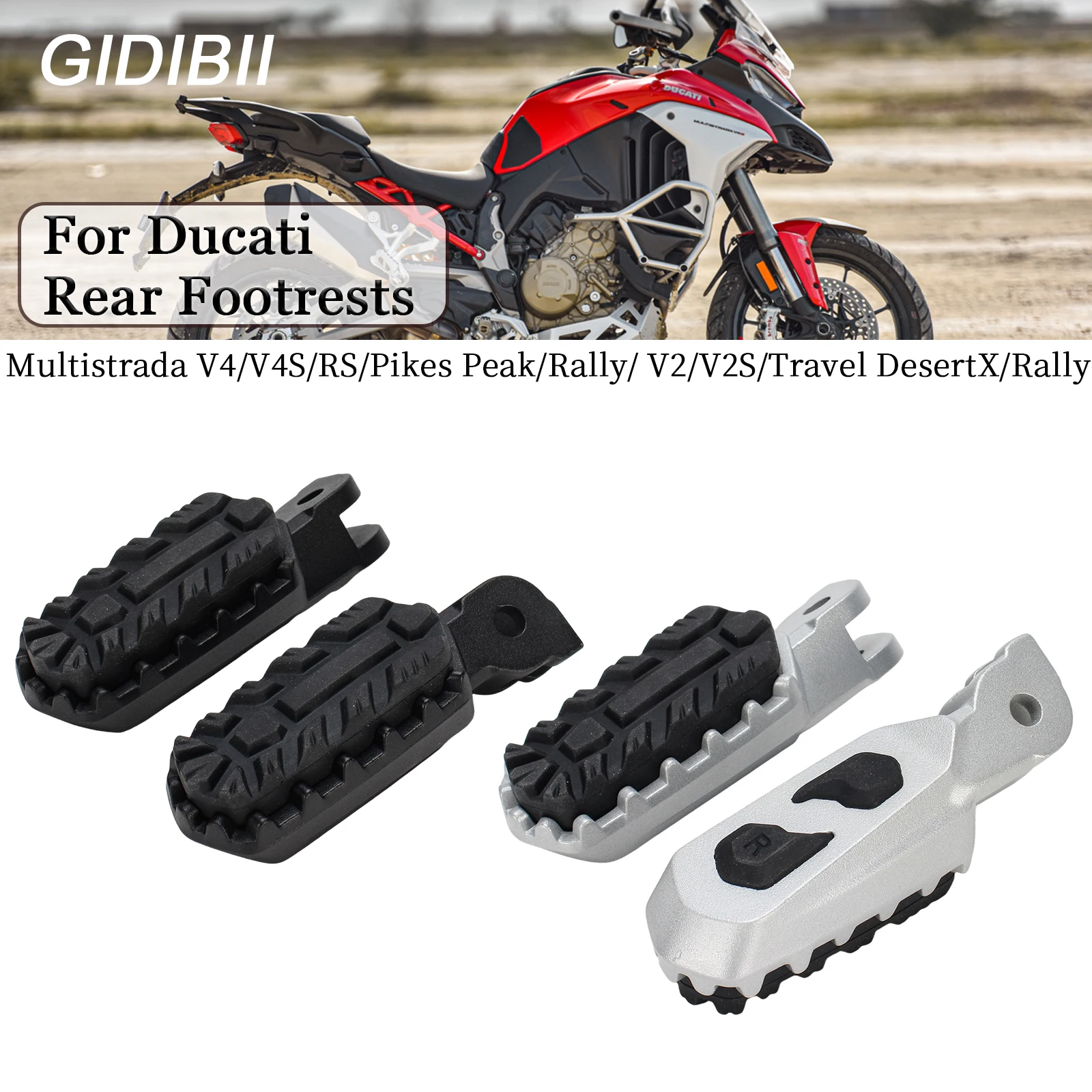 Motorcycle Footrests Foot Pegs For Ducati Multistrada V4/V4S/RS/Pikes Peak/Rally V2/V2S/Travel DesertX/Rally Footpegs Pedals
Motorcycle Footrests Foot Pegs For Ducati Multistrada V4/V4S/RS/Pikes Peak/Rally V2/V2S/Travel DesertX/Rally Footpegs Pedals