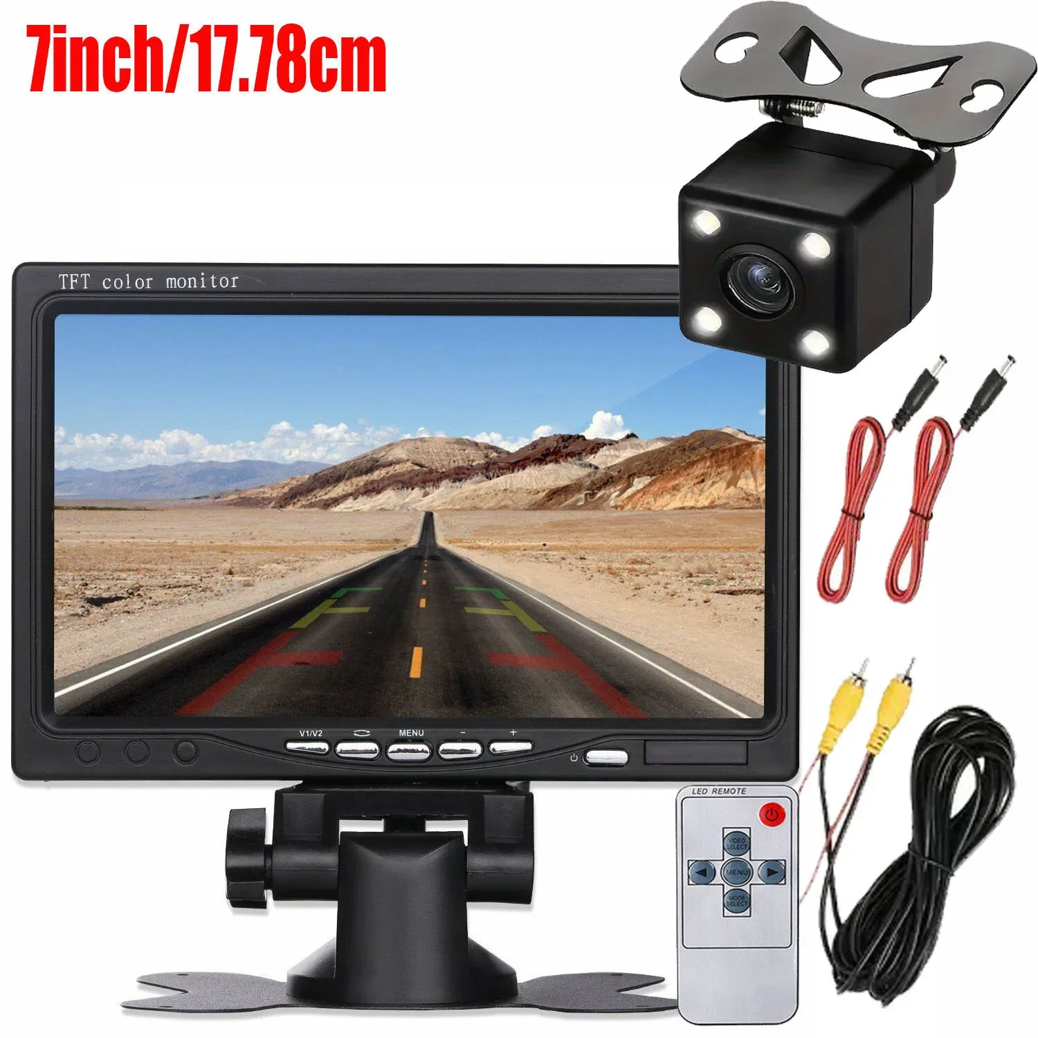 7" Car TFT LCD Screen Monitor Rear View Reversing Backup Camera Kit with 6M Cable for Truck/Bus/RV/Trailer/Tractor/camper
7" Car TFT LCD Screen Monitor Rear View Reversing Backup Camera Kit with 6M Cable for Truck/Bus/RV/Trailer/Tractor/camper