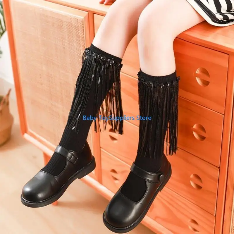 R1WF School Dress Knee High Socks Little Girl Fringed Trim Socks Breathable Socks
R1WF School Dress Knee High Socks Little Girl Fringed Trim Socks Breathable Socks