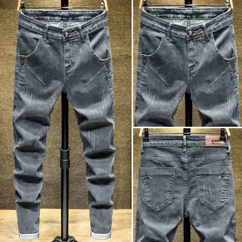 Autumn Grey Jeans for Men 2023 New Korean Fashion Versatile Student Long Pants for Men Slim Fit Feet Pants cargo jeans
Autumn Grey Jeans for Men 2023 New Korean Fashion Versatile Student Long Pants for Men Slim Fit Feet Pants cargo jeans