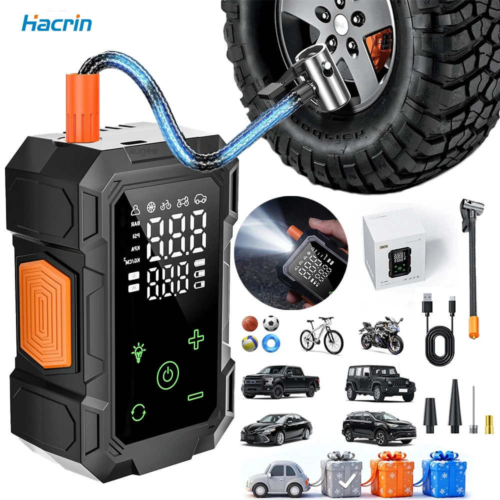 Tire Inflator Portable Air Compressor Cordless Air Pump for Car Tires Digital Display Compact Emergency Pump Auto Air Compressor
Tire Inflator Portable Air Compressor Cordless Air Pump for Car Tires Digital Display Compact Emergency Pump Auto Air Compressor