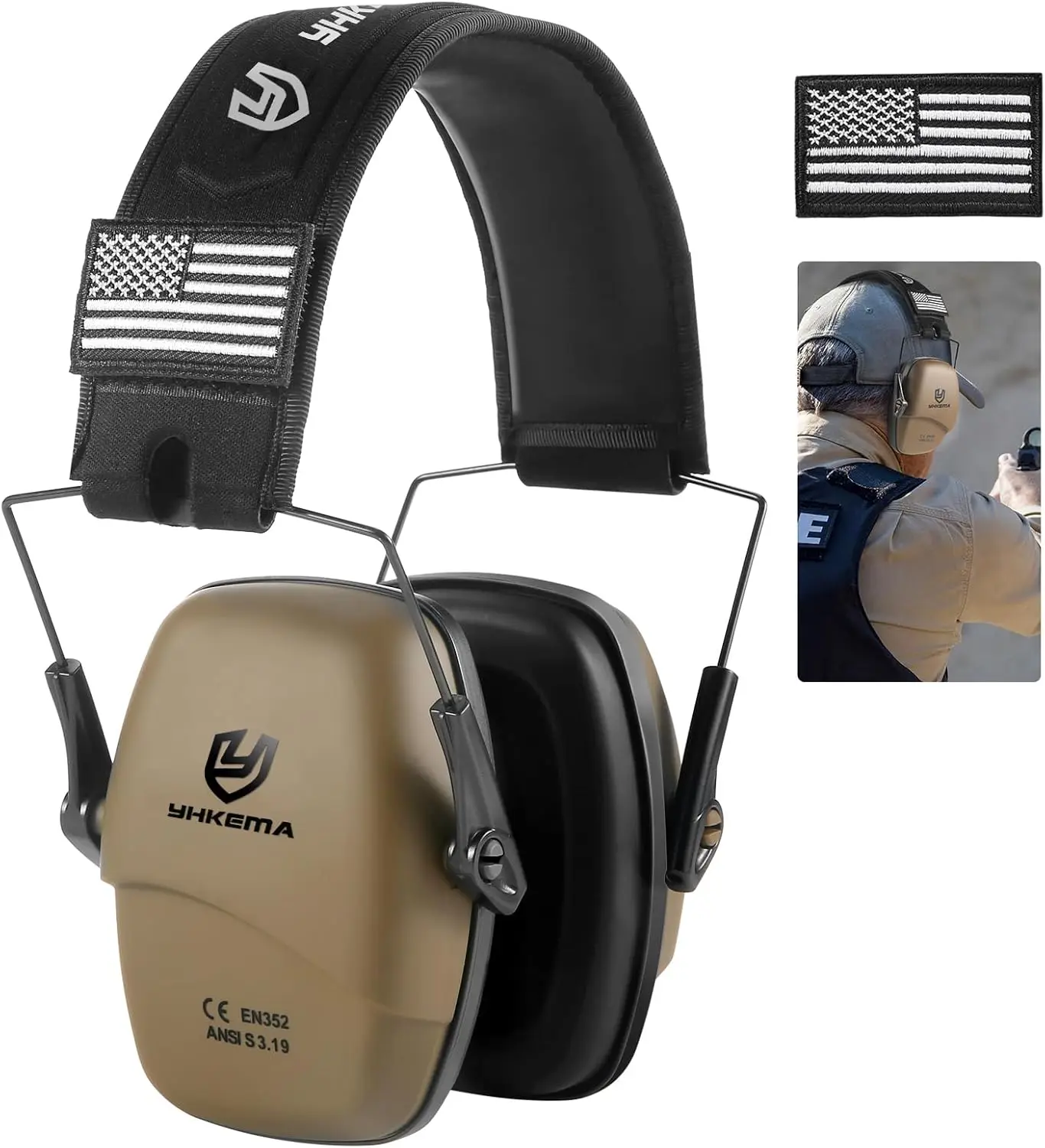 Tactical Shooting Ear Protection Earmuffs, NRR 26dB Noise Reduction, Compact Lightweight Design
Tactical Shooting Ear Protection Earmuffs, NRR 26dB Noise Reduction, Compact Lightweight Design