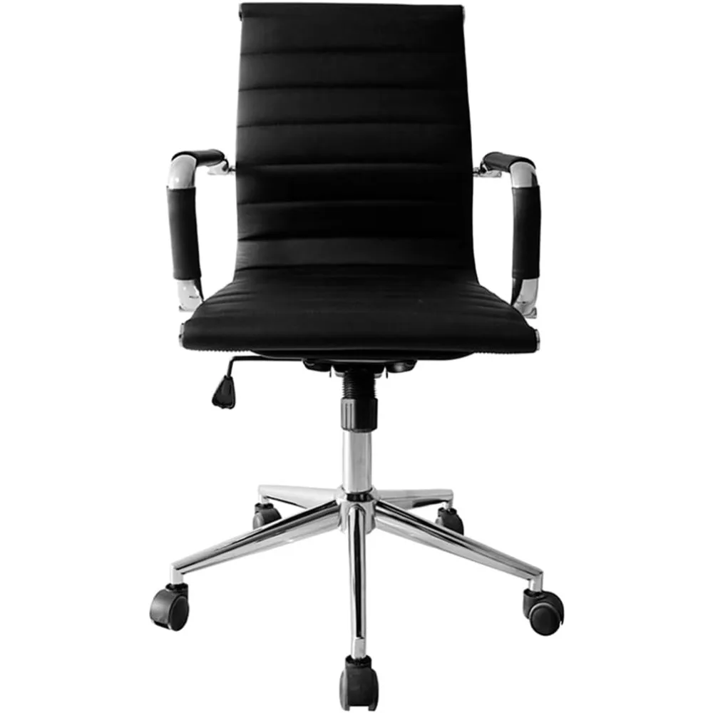 Mid Century Office Chair with Arms Wheels Modern Desk Chair Ergonomic Executive Chair Mid Back PU Leather Arm Rest Tilt Adjusta
Mid Century Office Chair with Arms Wheels Modern Desk Chair Ergonomic Executive Chair Mid Back PU Leather Arm Rest Tilt Adjusta