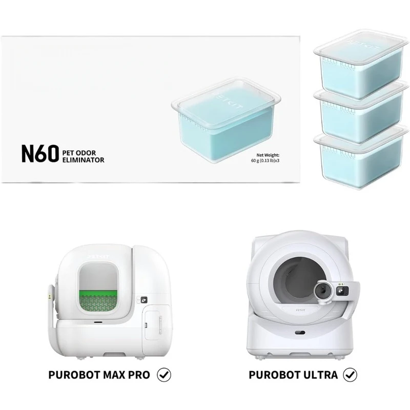 Petkit Pet Odor Eliminator N60 Exclusive for PUROBOT Ultra Self-Cleaning Cat Litter Box, Cat Toilet Odor Control(Pack of 3)
Petkit Pet Odor Eliminator N60 Exclusive for PUROBOT Ultra Self-Cleaning Cat Litter Box, Cat Toilet Odor Control(Pack of 3)