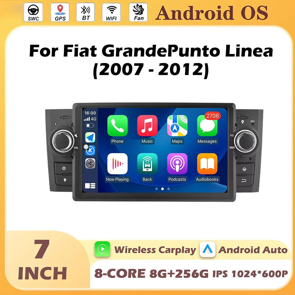 Car Radio Android For Fiat GrandePunto Linea 2007 -2012 GPS Navigation 5G Auto Stereo Wifi Multimedia Player No 2din
Car Radio Android For Fiat GrandePunto Linea 2007 -2012 GPS Navigation 5G Auto Stereo Wifi Multimedia Player No 2din