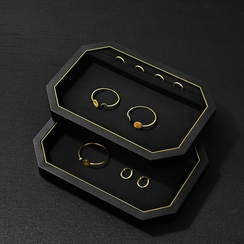 Jewelry Display Tray with PU Leather, Felt, Necklace, Ring, Pendant, and Accessory Show Stand
Jewelry Display Tray with PU Leather, Felt, Necklace, Ring, Pendant, and Accessory Show Stand