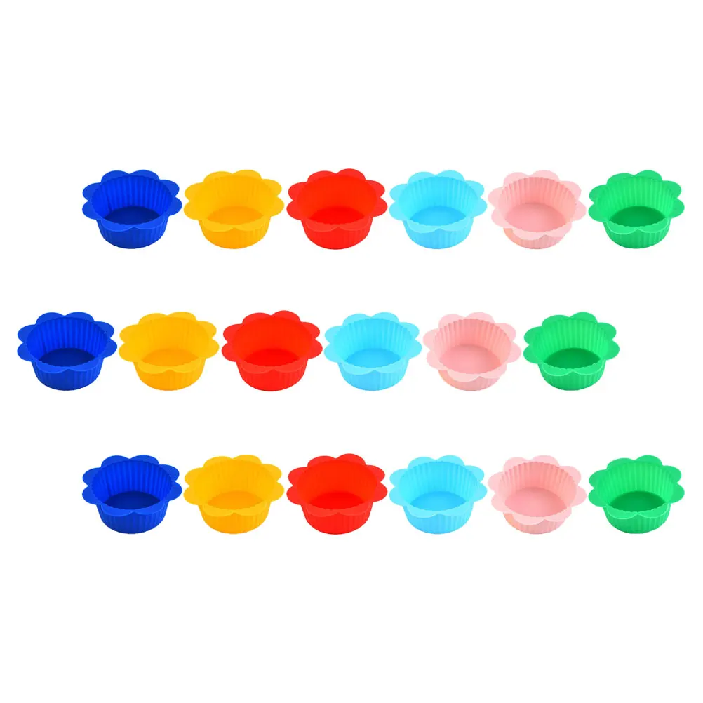 18 Pcs Silicone Tart Mold Cupcake Pan Muffin Liners Reusable Bakeware Flower Shape Easy Clean Non Stick Mini Cups For Baking
18 Pcs Silicone Tart Mold Cupcake Pan Muffin Liners Reusable Bakeware Flower Shape Easy Clean Non Stick Mini Cups For Baking