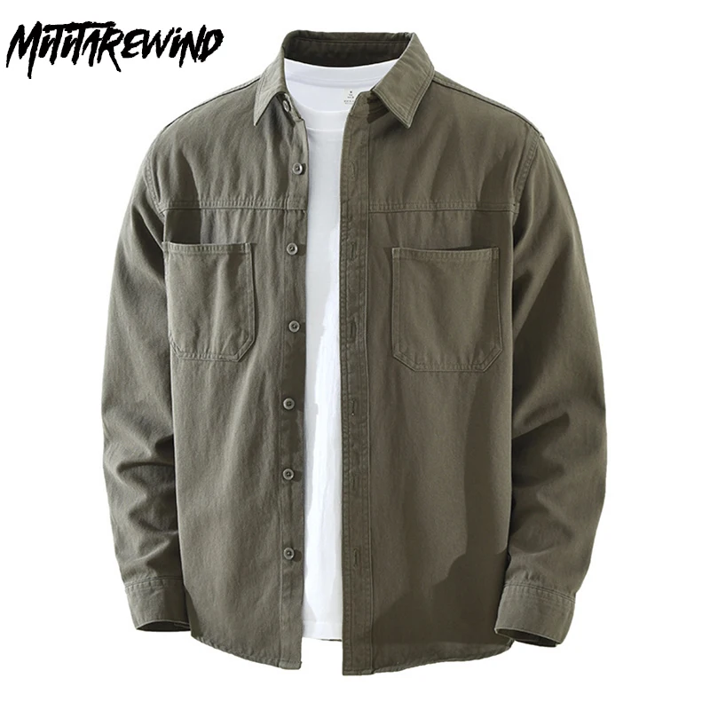 Japanese Fashion Long Sleeves Cargo Shirt Men Streetwear Double Pocket Top 100%Cotton Button Up Shirt Men Casual Shirts 2026 New
Japanese Fashion Long Sleeves Cargo Shirt Men Streetwear Double Pocket Top 100%Cotton Button Up Shirt Men Casual Shirts 2026 New