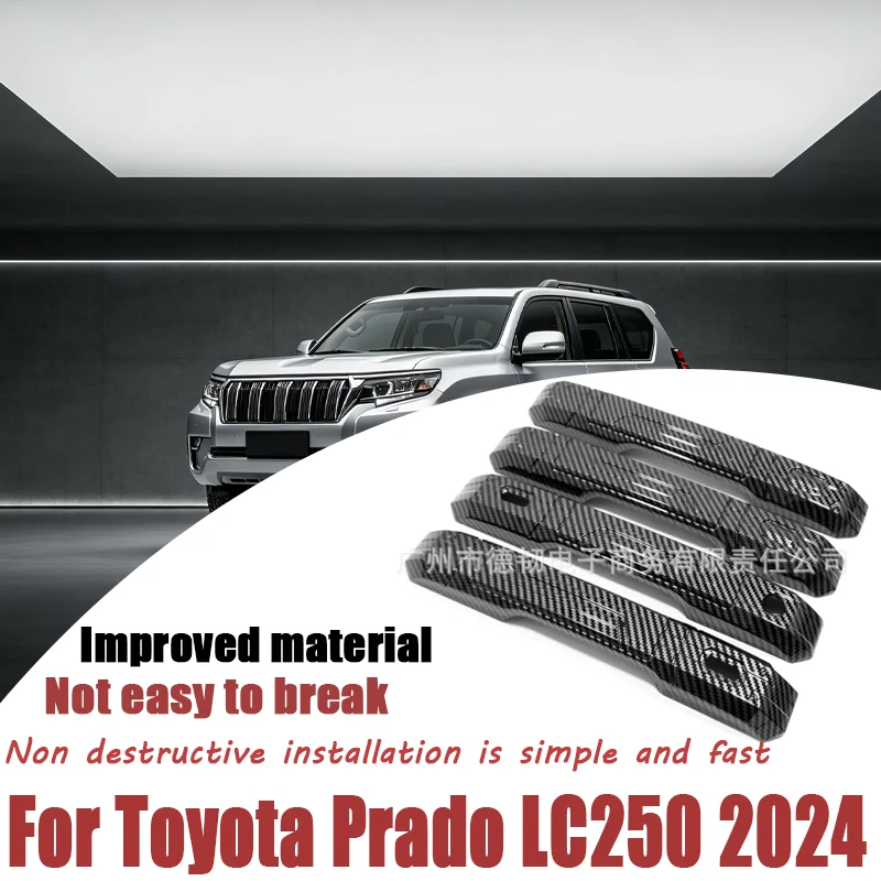 For Toyota Prado LC250 2024 Carbon Fiber Door Handle Cover, Exterior Handle Trim Sticker, Car Decorative Accessory
For Toyota Prado LC250 2024 Carbon Fiber Door Handle Cover, Exterior Handle Trim Sticker, Car Decorative Accessory