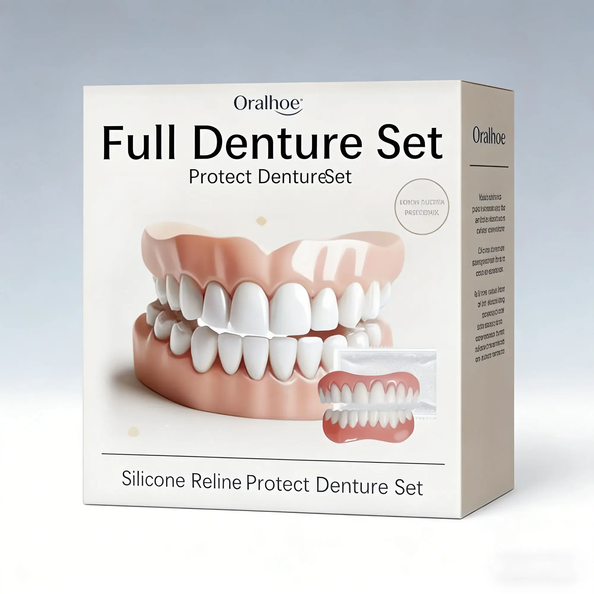 2 sets of natural fitting dentures, white cosmetic teeth supplies for men and women. Ideal for Halloween and costume ba H2931-18
2 sets of natural fitting dentures, white cosmetic teeth supplies for men and women. Ideal for Halloween and costume ba H2931-18