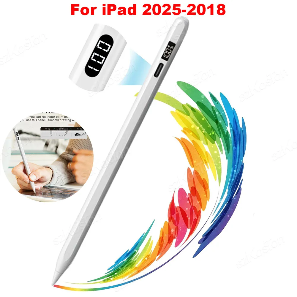 Стилус для iPad 2025-2018 со светодиодным дисплеем питания, быстрая зарядка для сенсорных ручек для планшета Ipad Air M3/M2/5/4/3-го поколения
Стилус для iPad 2025-2018 со светодиодным дисплеем питания, быстрая зарядка для сенсорных ручек для планшета Ipad Air M3/M2/5/4/3-го поколения